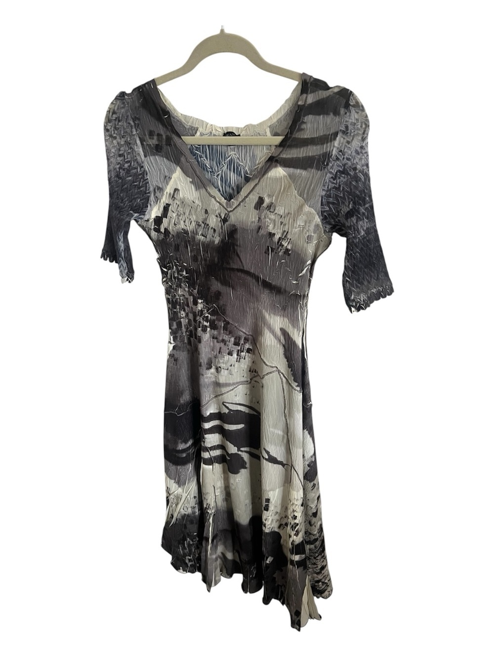 Komarov Black Printed Midi Dress, size small